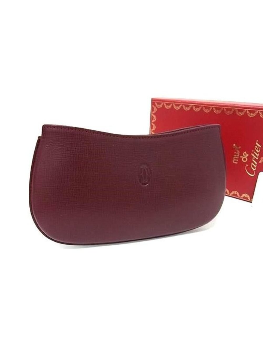 Cartier Must Line Leather Pouch Multi Case Bordeaux